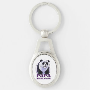 Papa Panda Bear Key Ring