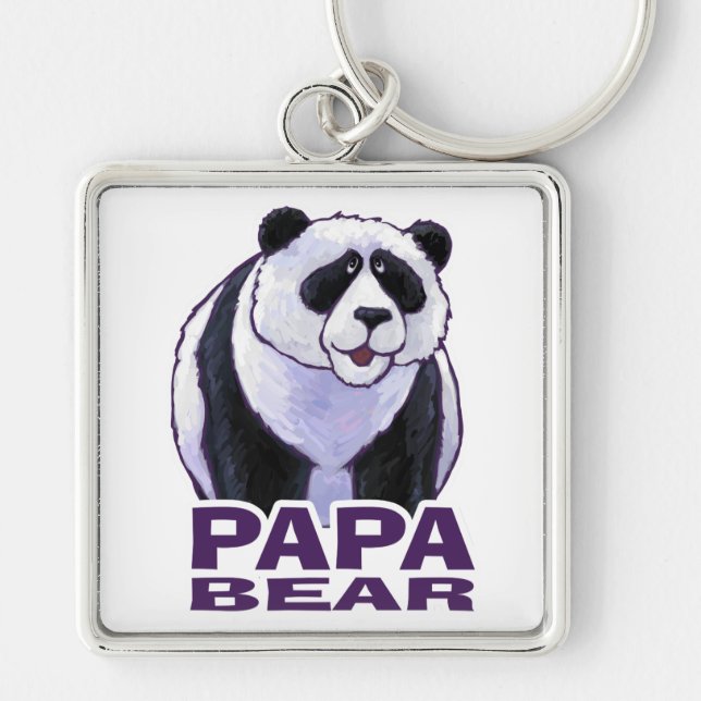Papa Panda Bear Key Ring (Front)