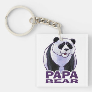 Papa Panda Bear Key Ring