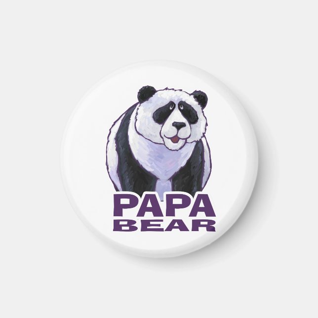 Papa Panda Bear Magnet (Front)