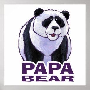 Papa Panda Bear Poster