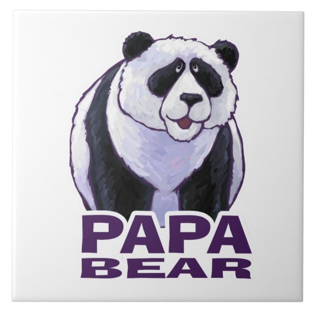 Papa Panda Bear Tile (Front)