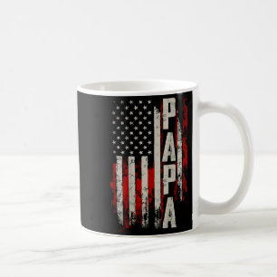 PAPA Patriotic Grandpa American Flag Fathers Day Coffee Mug