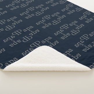 Papa Personalized Sherpa Blanket