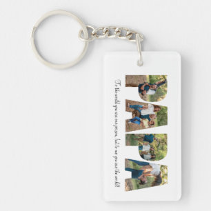 Papa Photo Collage AcryliKeychain for Father's day Key Ring