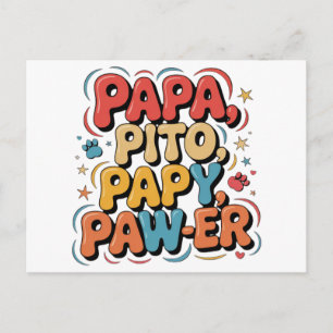 Papa Pito Pappy Pawer Holiday Postcard