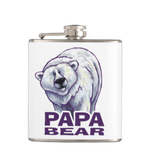 Papa Polar Bear Hip Flask
