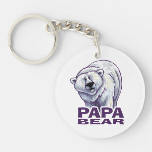 Papa Polar Bear Key Ring
