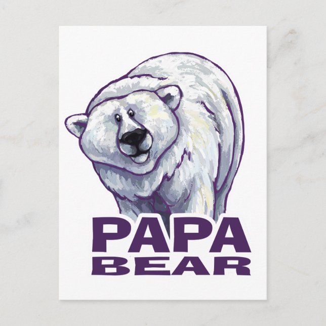 Papa Polar Bear Postcard (Front)