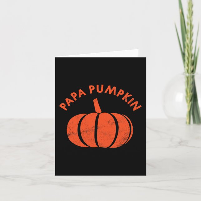 Papa Pumpkin Family  for Autumn Fall Halloween Card (Front)