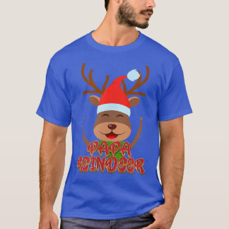 Papa Reindeer Matching Family Group Christmas Part T-Shirt