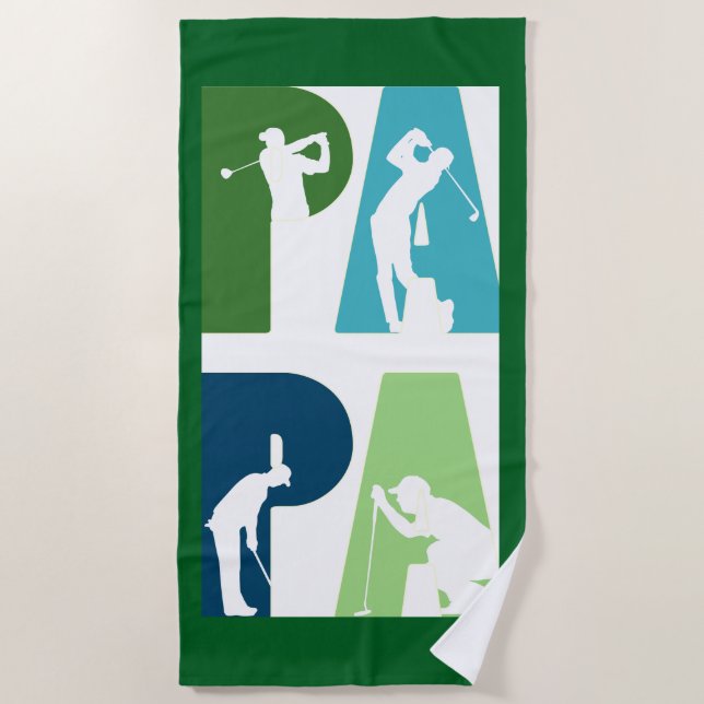 Papa’s Golf Legacy  Beach Towel (Front)