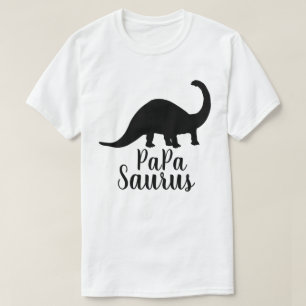 Papa Saurus Brontosaurus Silhouette T-Shirt