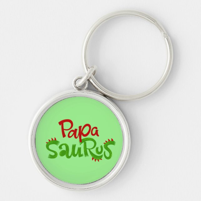 Papa Saurus Graphic Key Ring (Front)