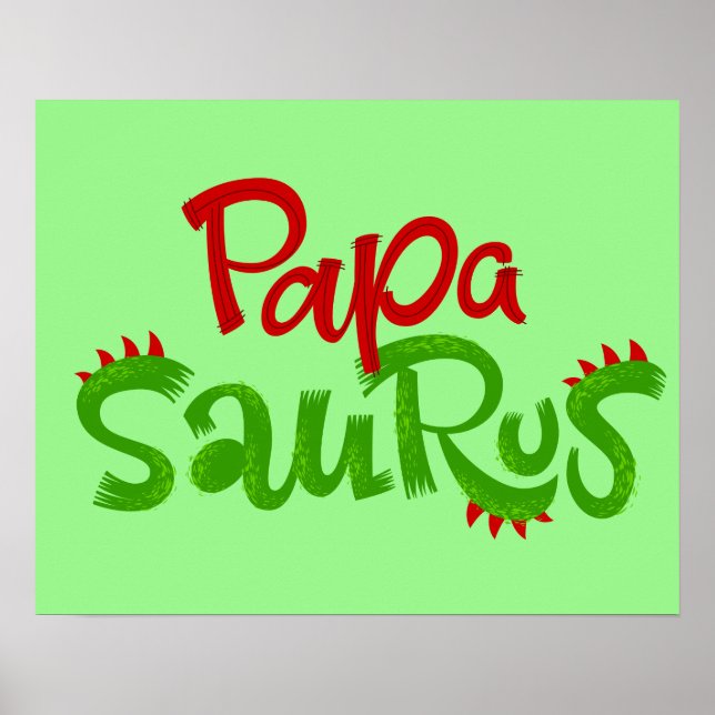 Papa Saurus Graphic Poster (Front)