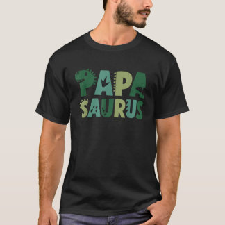 Papa Saurus Matching Family Birthday Dinosaur Men T-Shirt