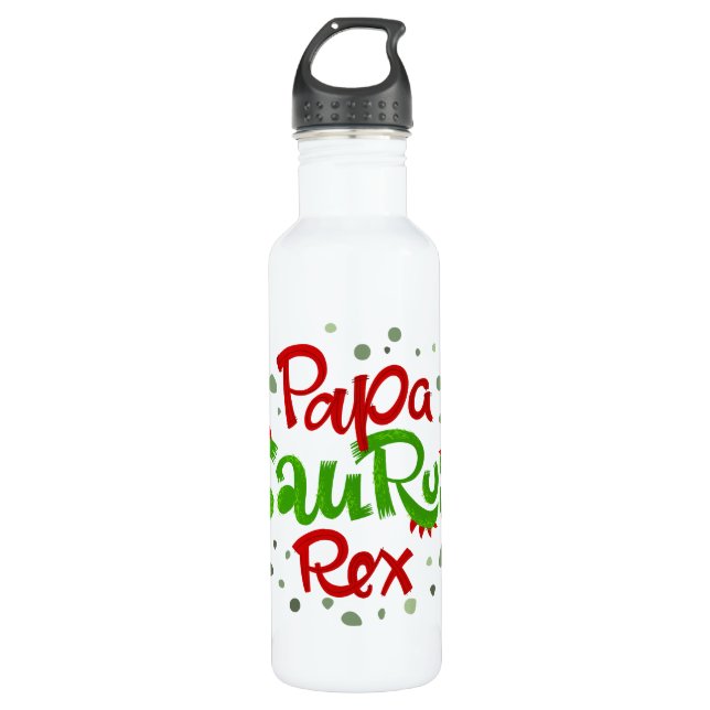 Papa Saurus Rex Graphic 710 Ml Water Bottle (Front)