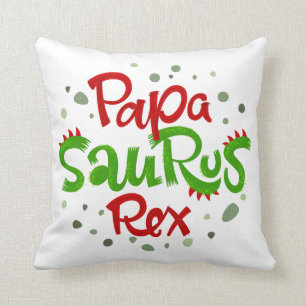 Papa Saurus Rex Graphic Cushion