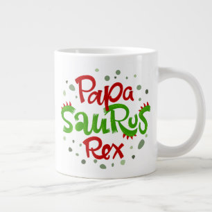 Papa Saurus Rex Graphic Large Coffee Mug