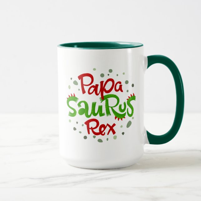 Papa Saurus Rex Graphic Mug (Right)