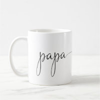 Papa Script Heart | Dad Gift Simple Personalised