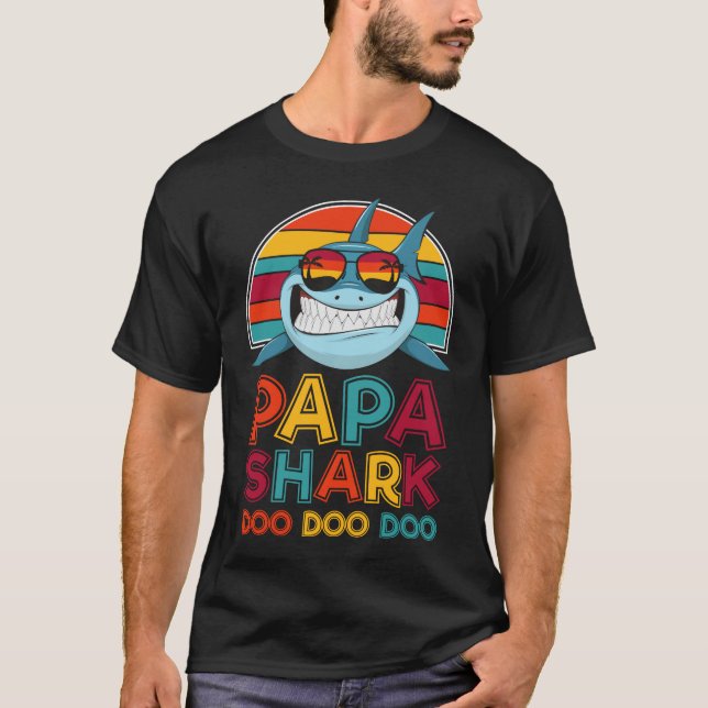 Papa Shark Doo Doo Doo - Father's Day Gift T-Shirt (Front)