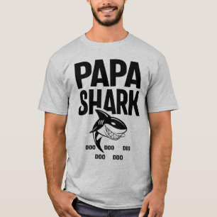 Papa Shark T-Shirt Doo Doo Doo Fathers Day