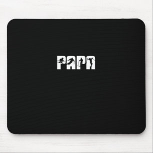 Papa Skier Skiing Dad Ski Cute Christmas Gift Mouse Pad