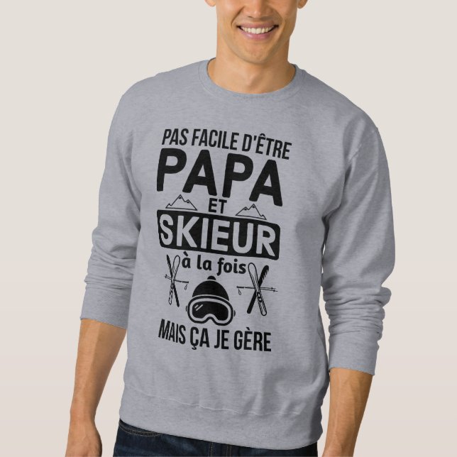 Papa skieur sweatshirt (Front)