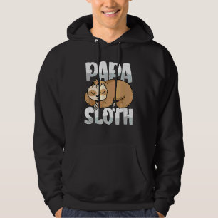Papa Sloth Lazy Sloths Daddy Cute Father's Day Sa Hoodie