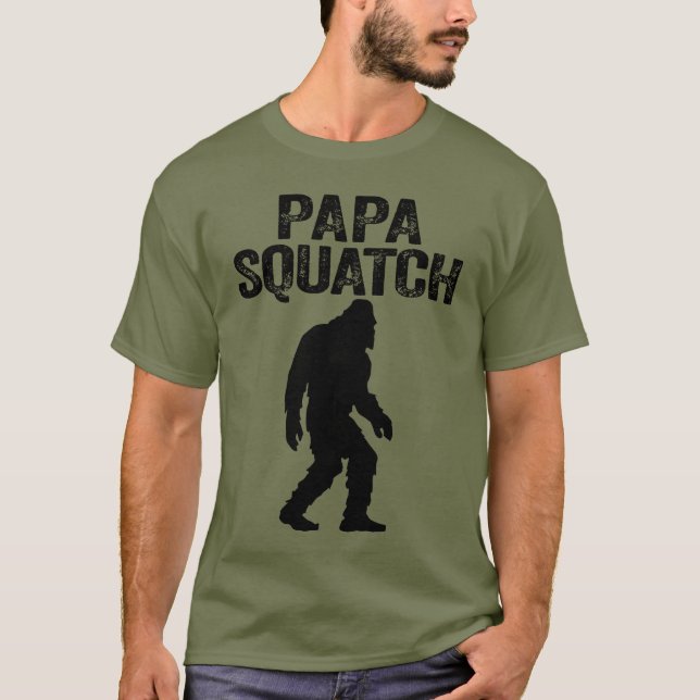 Papa Squatch Funny Bigfoot - Father's Day Gift T-Shirt (Front)
