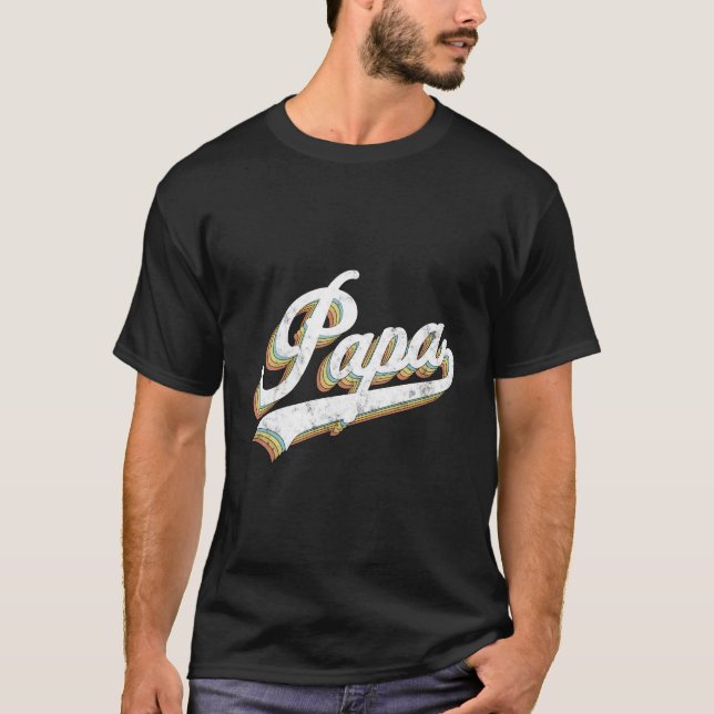 Papa Style Fatherâ€™S Day For Papa Grandpa T-Shirt (Front)