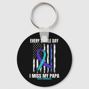 Papa Suicide Awareness Prevention Usa American Fla Key Ring