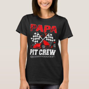 Papa T Crew Racing Family Race Car Birthday Boy  T-Shirt