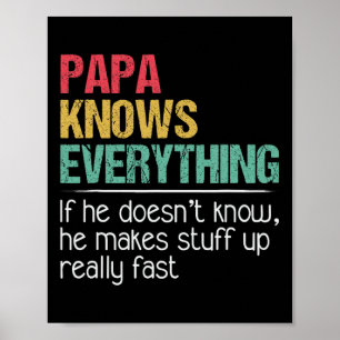 Papa The Man The Myth The Byd Influence He Knows E Poster