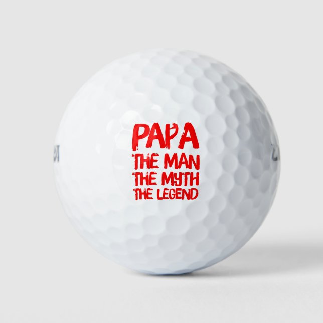 PaPa The Man The Myth The Legend Golf Balls (Front)