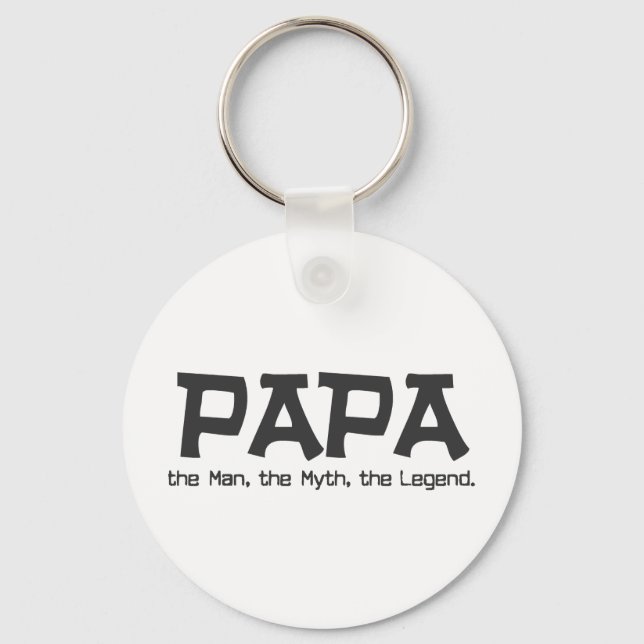 Papa the Man the Myth the Legend Key Ring (Front)