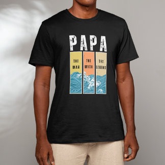 Papa The Man The Myth The Legend Retro Papa Father T-Shirt
