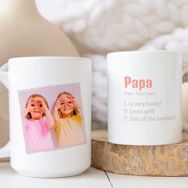Papa Traits Birthday Father's Day Photo Coffee Mug (Creator Uploaded)