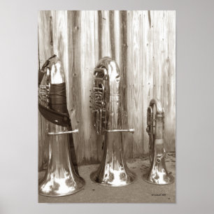 Papa Tuba, Mama Tuba and Baby Tuba Poster