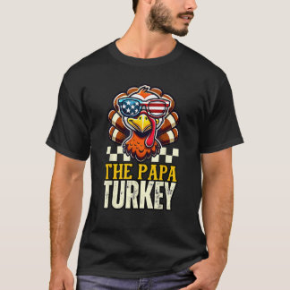 Papa Turkey Dad Dinner Group matching family thank T-Shirt