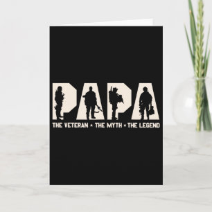 Papa Veteran The Myth The Legend Fathers Day Grand Card