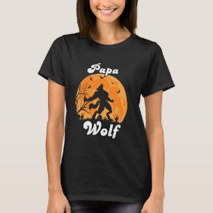 Papa Wolf Matching Tribe Wolves Camping Pack Fathe T-Shirt
