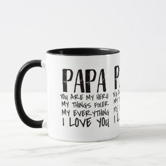 Papa you are my hero mug