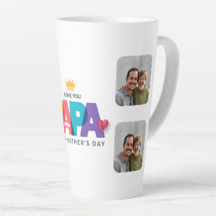Papa You're My King Father's Day Latte Mug