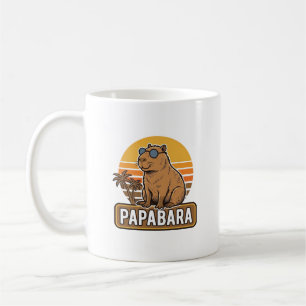 PAPABARA Retro Capybara Dad Vector Design_1 Coffee Mug