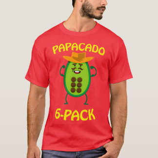 Papacado 6 Pack Dad Avocado Cute Workout T-Shirt