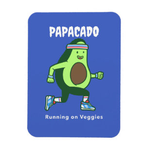 Papacado Vegan Lifestyle Father's Day Magnet
