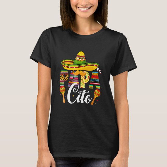 Papacito Cinco De Mayo Leopard Fiesta Mexican Fath T-Shirt (Front)