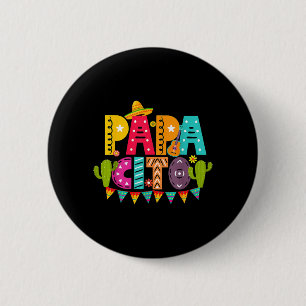 Papacito Cinco De Mayo Sombrero Men Papa Dad 6 Cm Round Badge